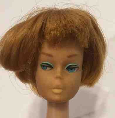 Vintage 1958 Barbie Titian Redhead Bendable Leg Doll 1070 Japan Yellow Lips HC