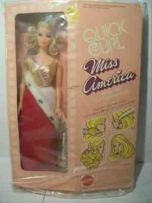 SHIPS FREE vintage Barbie QUICK CURL MISS AMERICA 1972 Steffie face Mattel #8697