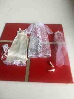 HTF Vintage Barbie  Francie #1217 DREAMY WEDDING DRESS OVERLAY BOUQUET Complete