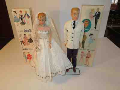  RARE BARBIE 850 VINTAGE WEDDING KEN 750 DOLLS 1962