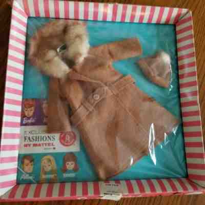 Barbie Vintage 1964 Its Cold Outside #0819 Coat And Hat Set "Still New In Box". 
