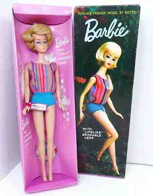 RARE! Vintage European Side Part Bubble Cut American Girl Barbie Doll MIB!
