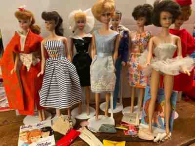 Vintage Barbie Doll BIG LOT DOLLS 1960’s TLC Ponytail BUBBLECUT  Clothing Access