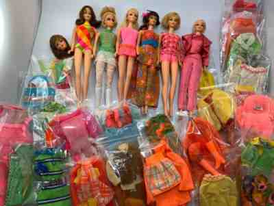 Vintage Barbie Collection Mod TNT BARBIE STACEY PJ & Clothing & Accessories Lot