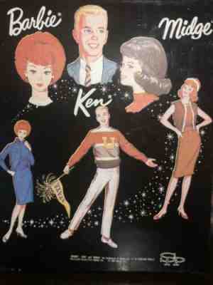 Vintage Lot 1960s Barbie /Ken /Midge Dolls Case Clothes Fashion Booklets Japan
