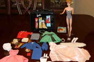 VINTAGE 1960'S BLOND PONYTAIL BARBIE #11 #963 #962 #983 #957 #955 CASE EXCELLENT