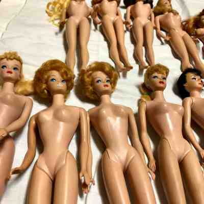 Lot Of 18 Vintage Barbies for Fixer-Upper, OOAK: PT, Bubbles Ken Swirl  FQ,Etc
