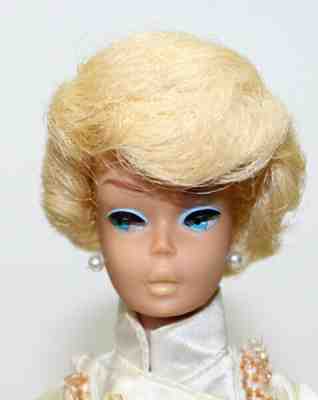 Vintage Bubble Cut Dressed Box JE Doll 1962 in #875 Drum Majorette with stand