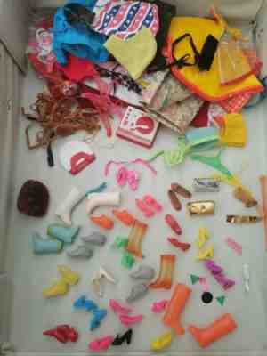 Vintage Doll Case And Barbie Clothing+ Shoes!