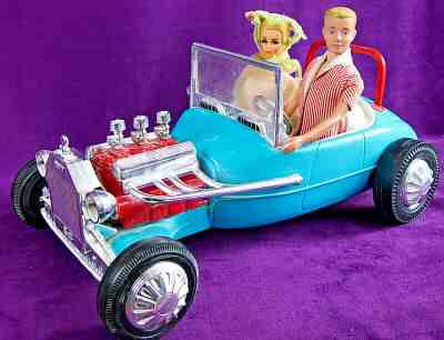Vtg NM Barbie Ken HOT ROD Car 1963 Mattel Irwin Jalopy Dragster Comp NICE BIN!