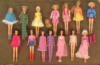 Vintage Barbie FRANCIE DOLLS AND CLOTHES LOT. 14 DOLLS!