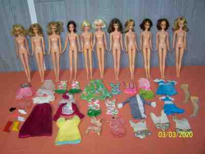 VINTAGE BARBIE FRANCIE & CASEY DOLL / CLOTHING LOT 1966 - 1970