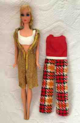 Vintage Talking Barbie Doll Blonde Nape Curl SEARS #1193 PERFECTLY PLAID Set