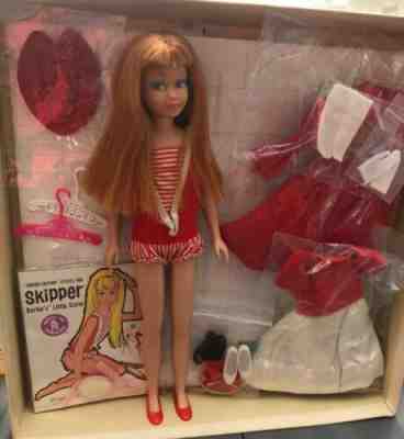 RARE Mattel Vintage Barbie’s Little Sister SKIPPER - Party Time Gift Set Redhead