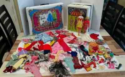 Vintage 1960 Mattel Barbie Doll Cases Clothes Francie Skipper TNT Mint to TLC