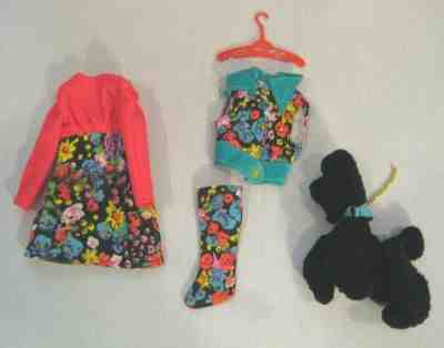 Rare Vintage Barbie Doll Poodle Doodles #1061 Put-ons & Pets Dog & Outfit Mod  