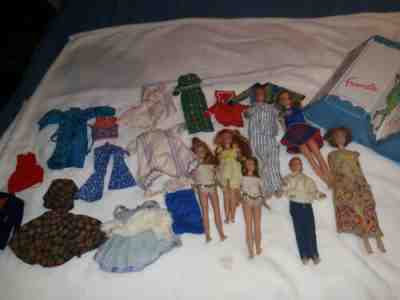 Large vintage barbie job Lot midge francie (3)skipper (2)Hawthorne 10× outfits,