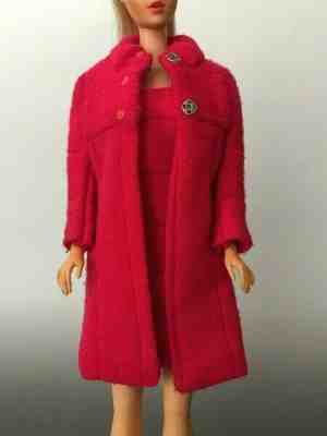 Japanese Exclusive Vintage Knit Pink Coat Sheath Dress Barbie #21002621