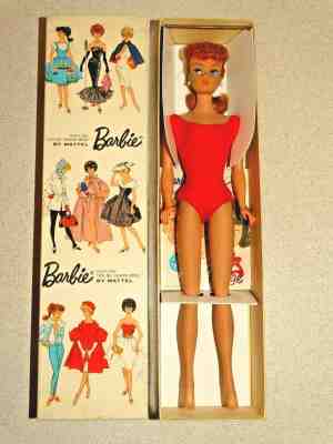 Barbie:  VINTAGE Redhead PONYTAIL BARBIE Doll w/ Box!