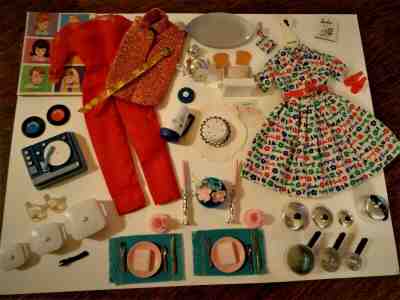 VINTAGE VHTF COMPLETE BARBIE HOSTESS SET #1034 OUTFIT GIFT SET WOW!! RARE!
