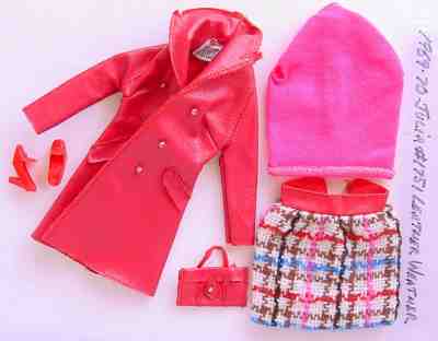 1969 BARBIE MOD ERA OUTFIT #1751 RARE LEATHER WEATHER for JULIA
