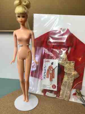 VINTAGE 1964 BARBIE IN JAPAN TRAVEL COSTUME on COUSIN FRANCIE BENDABLE LEG 1966