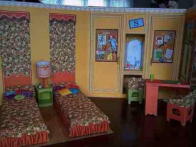 1964 Vintage Barbie Goes to College Foldout Cardboard Structure