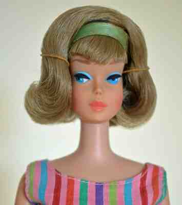 Vintage 1966 Barbie side part American Girl bend leg, minty, all original
