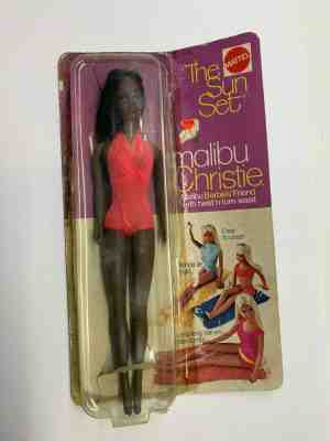 Vintage Barbie THE SUN SET MALIBU CHRISTIE Doll #7745 with Box