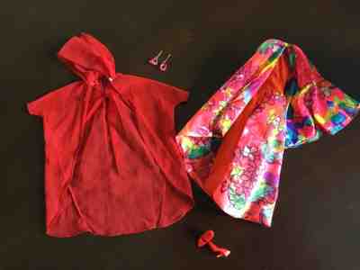 Vintage Barbie Doll #1696 "FLOATING GARDENS" 1967 Original Set Cape Earrings