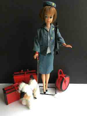 Vintage Barbie Pan American Stewardess all Orig./with High Color American Girl