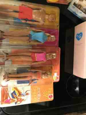 VINTAGE, 1970 SUN SET MALIBU, BARBIE and KEN, Francie And Skipper Original New