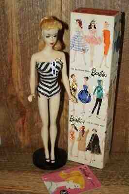 STUNNING VINTAGE Blonde Ponytail #3 Barbie DOLL W/ NIPPLES & Brown Eyeliner