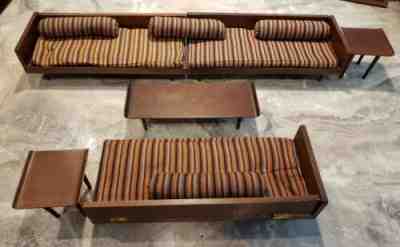 Vintage NICE! Mattel Mid Century Modern 1958 Barbie furniture SOFA SET & TABLES 