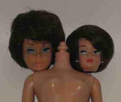 1962 Mattel Barbie Bubble Cut Brunette Prototype Miniature Head Extremely Rare