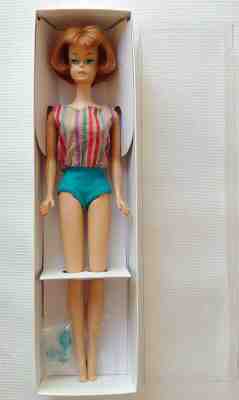 BARBIE Vintage American Girl Titan Redhead Indented Markings New Box Excellent