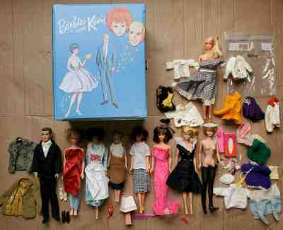 Vintage Barbie and Ken Case Dolls Accessories Lot SPP Mattel No Reserve