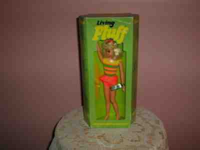 NEW in box excellent 1970-MATTEL Barbie DRAMATIC LIVING FLUFF doll + SKATEBOARD
