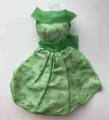Vintage Barbie Doll #1625 Modern Art Green Organza Dress
