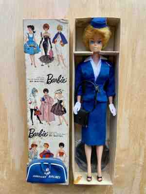 Vintage Barbie Japanese Exclusive Dressed Box Bubble cut #B984 American Air MIB