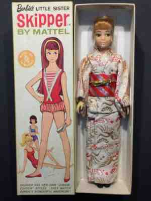Vintage Barbie Japanese Exclusive Skipper In Kimono  And Obi Japan With Box