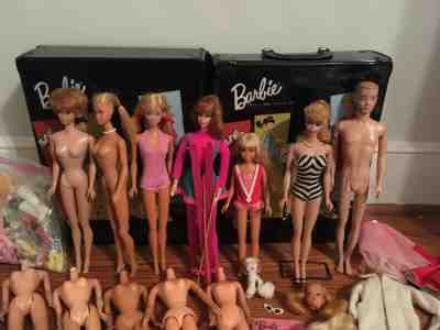Vintage Barbie Lot Case, Dolls, Clothing & Accessories- Barbie, Ken, Skipper