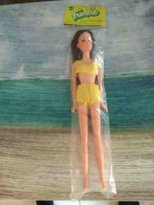 VINTAGE MOD BARBIE RARE 1974 BAGGIE FRANCIE MIP