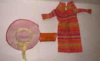 Vintage Barbie / Stacey Japanese Exclusive Striped long sleeve Mod Lurex dress
