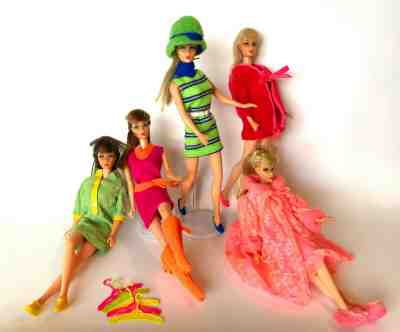 5 VTG TNT Barbies Sun Kissed Summer Sand Silver Blond Chocolate BonBon GoGo CoCo