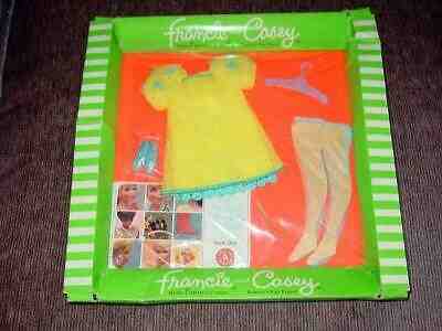 Mattel Barbie 1960's FRANCIE & CASEY & Twiggy #1223 Yellow Bit Outfit (UNOPENED)