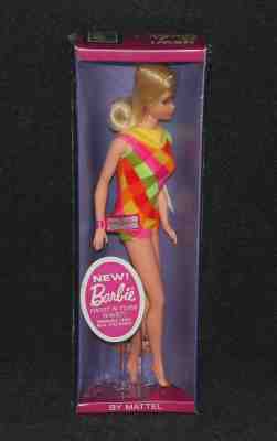 Barbie #1160 1968 MIB Barbie TNT Blonde Flip Do 1 Piece Yellow Collar NRFB