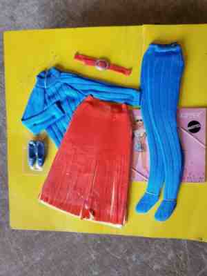 Barbie Vintage Outfit New On Card Turtle And Tights #3426 1971 Doll Clothes