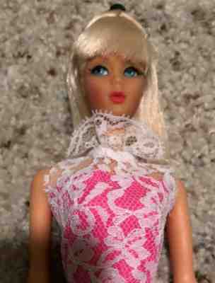 Amazing Vintage Twist n Turn Platinum Hair Barbie w/ "Jump Into Lace"  ~ NM !!