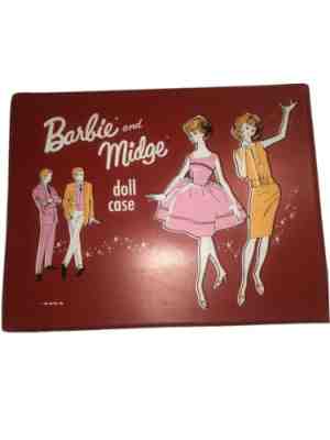 1963 barbie and midge doll case